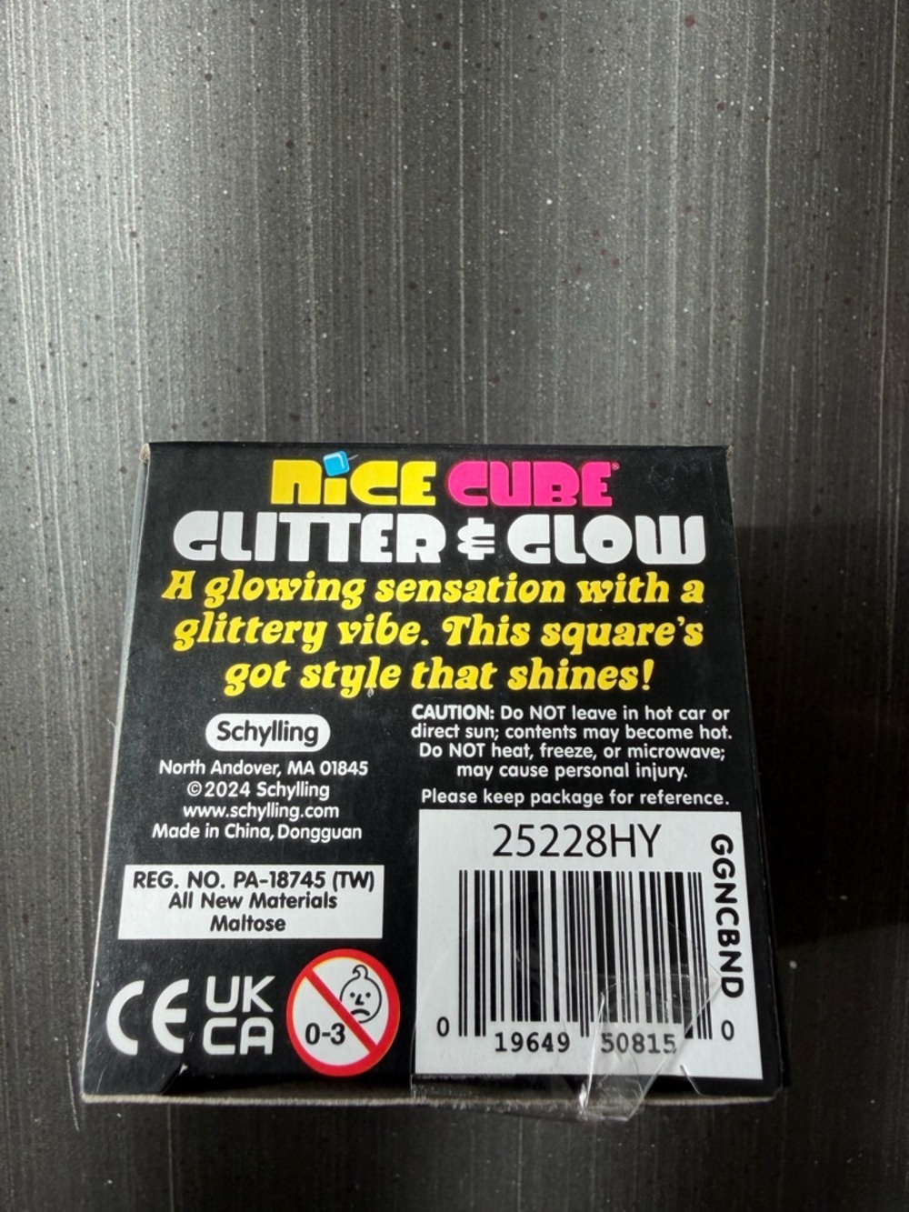 Nee Doh Nice Cube Glitter & Glow Blue Super Solid Squish - Picture 3 of 4